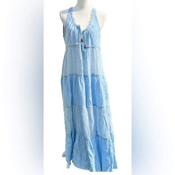 Free People Beach Bum wide leg Jumpsuit in light blue size small - Picture 11 of 11